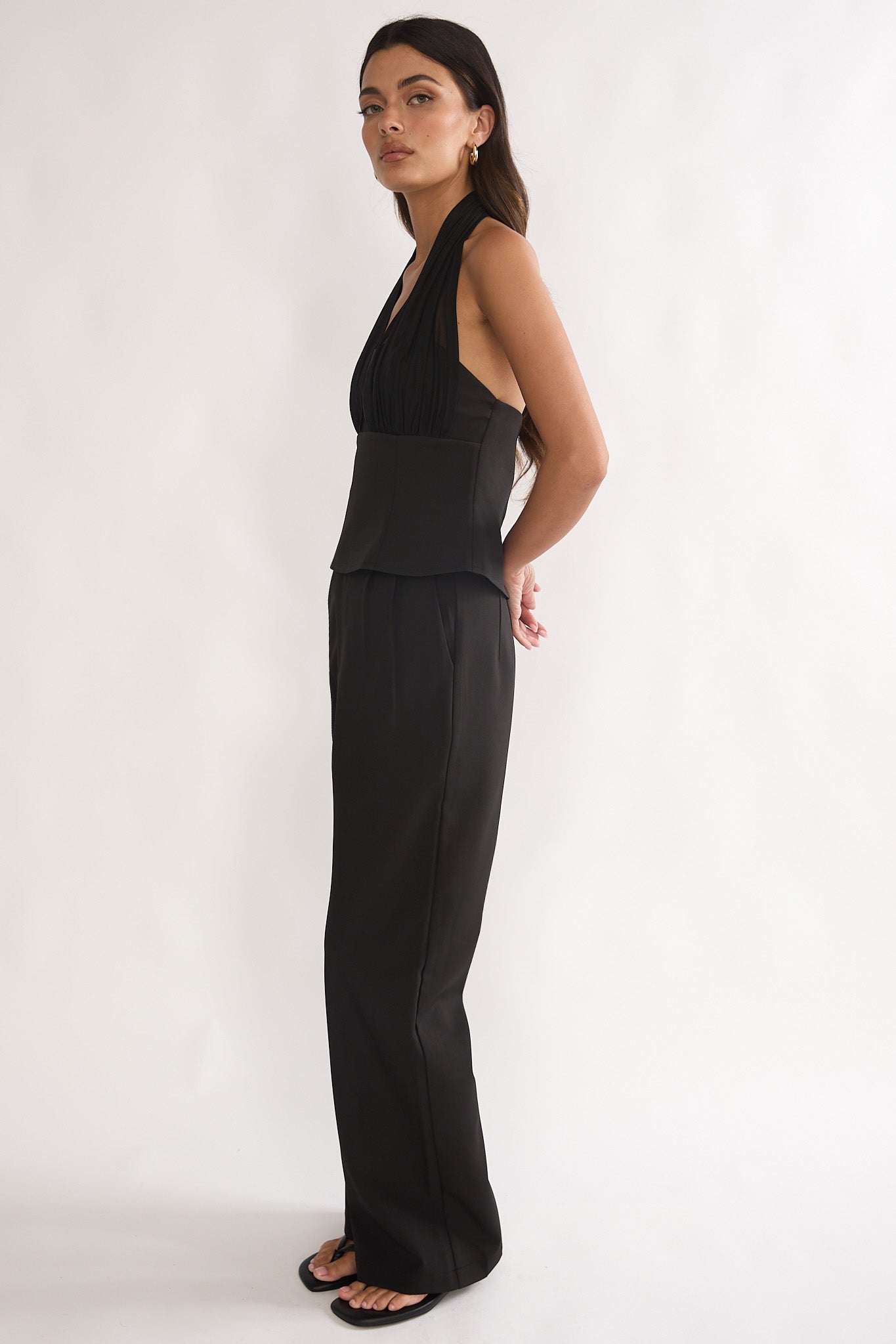 Meri Side Pocket Trouser Pants Black