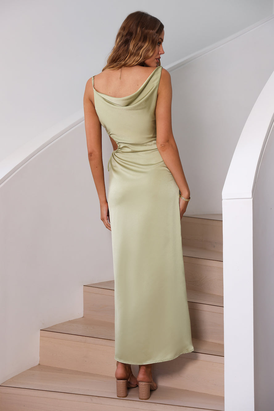 Coastal Reef Maxi Dress Green