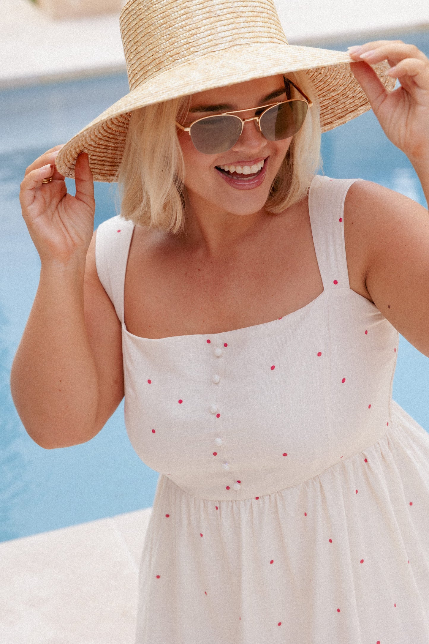 Caty Maxi Dress - Red Polka Dot