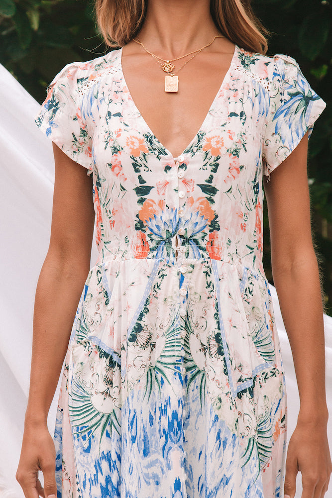 Watercolours Maxi Dress Multi