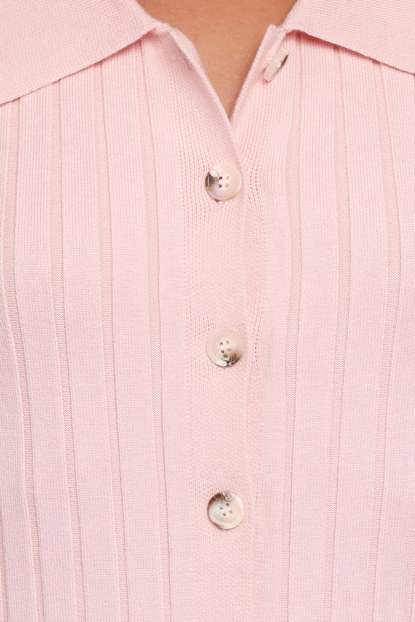 Aisha Short Sleeve Knit Midi Dress - Pink