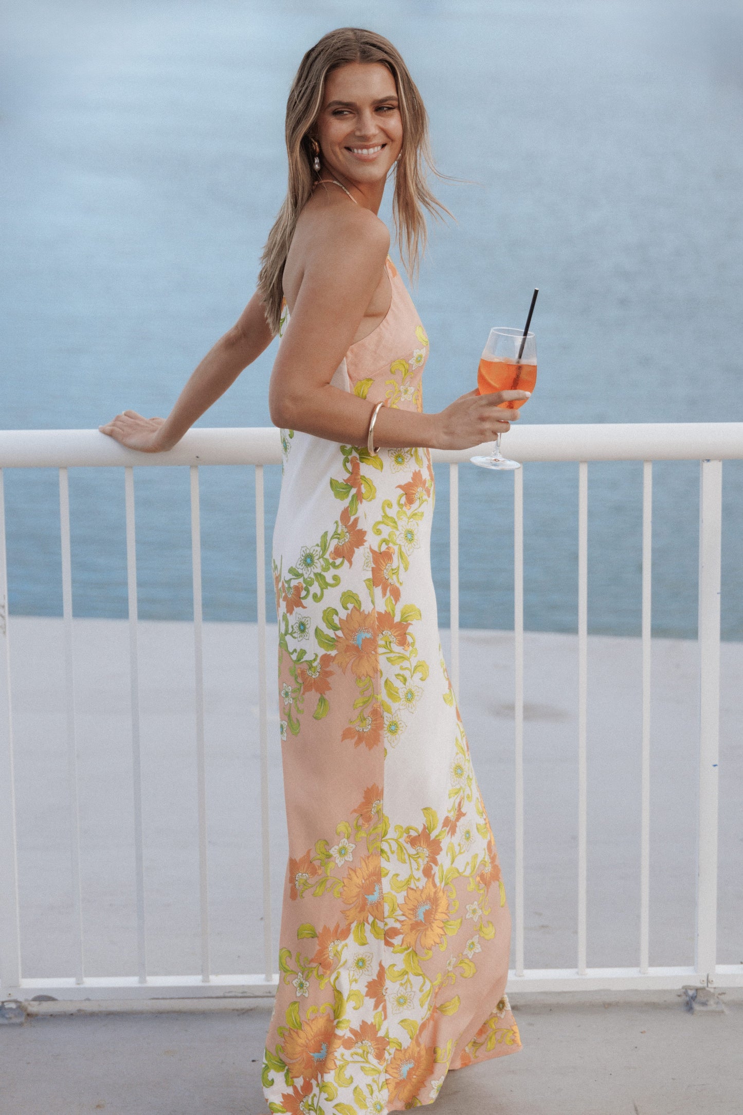 Haruki Maxi Dress - Yellow Spring Floral