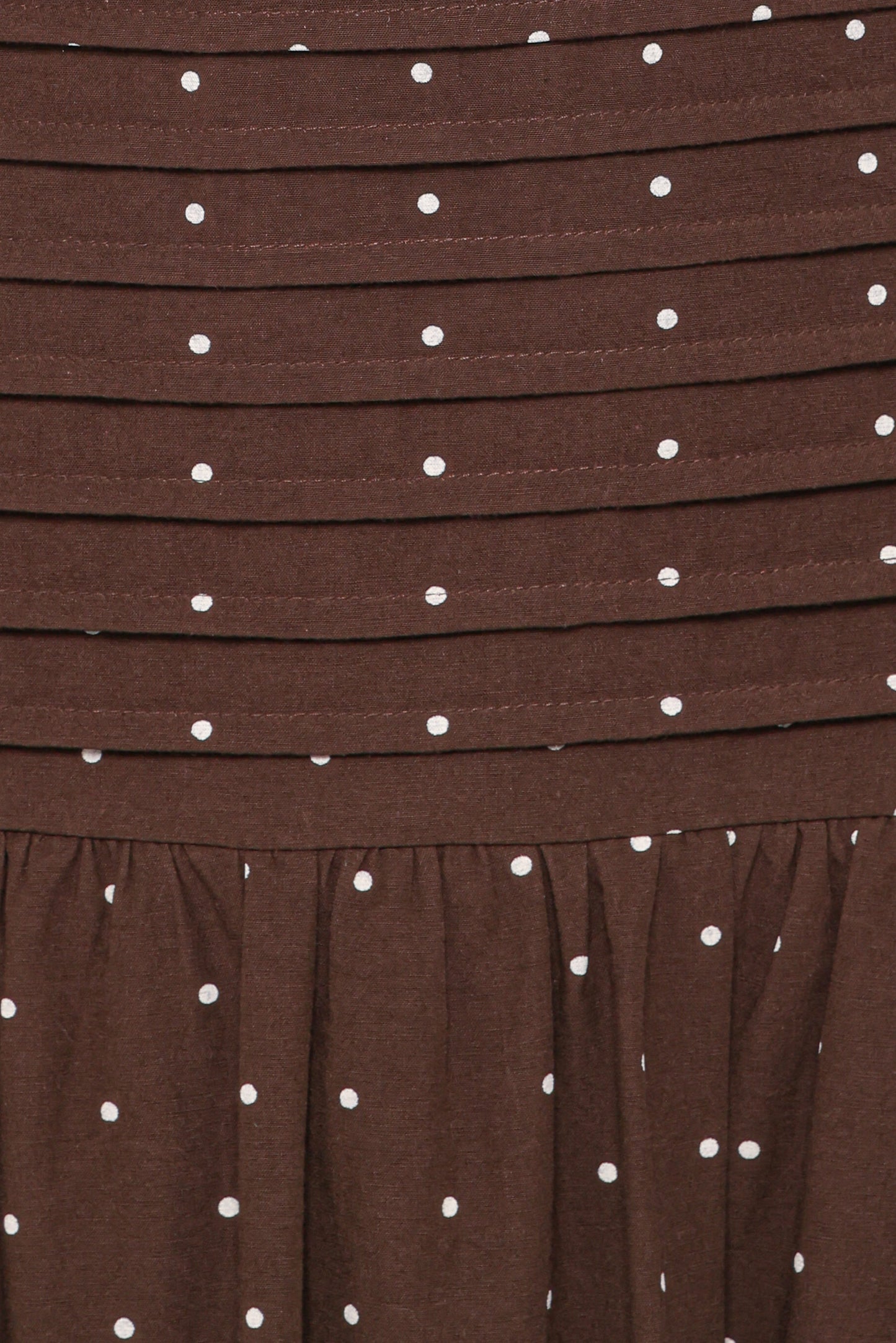 Mischa Maxi Dress - Brown Polka Dot
