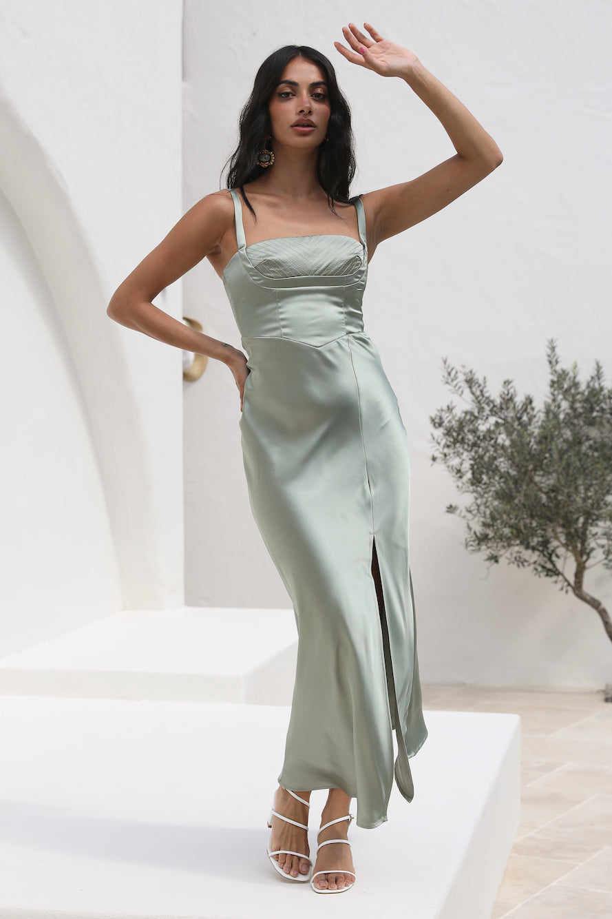 Late Nights Maxi Dress Green