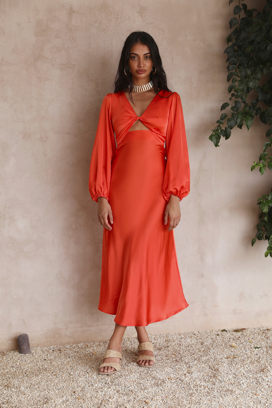 City Lights Maxi Dress Orange