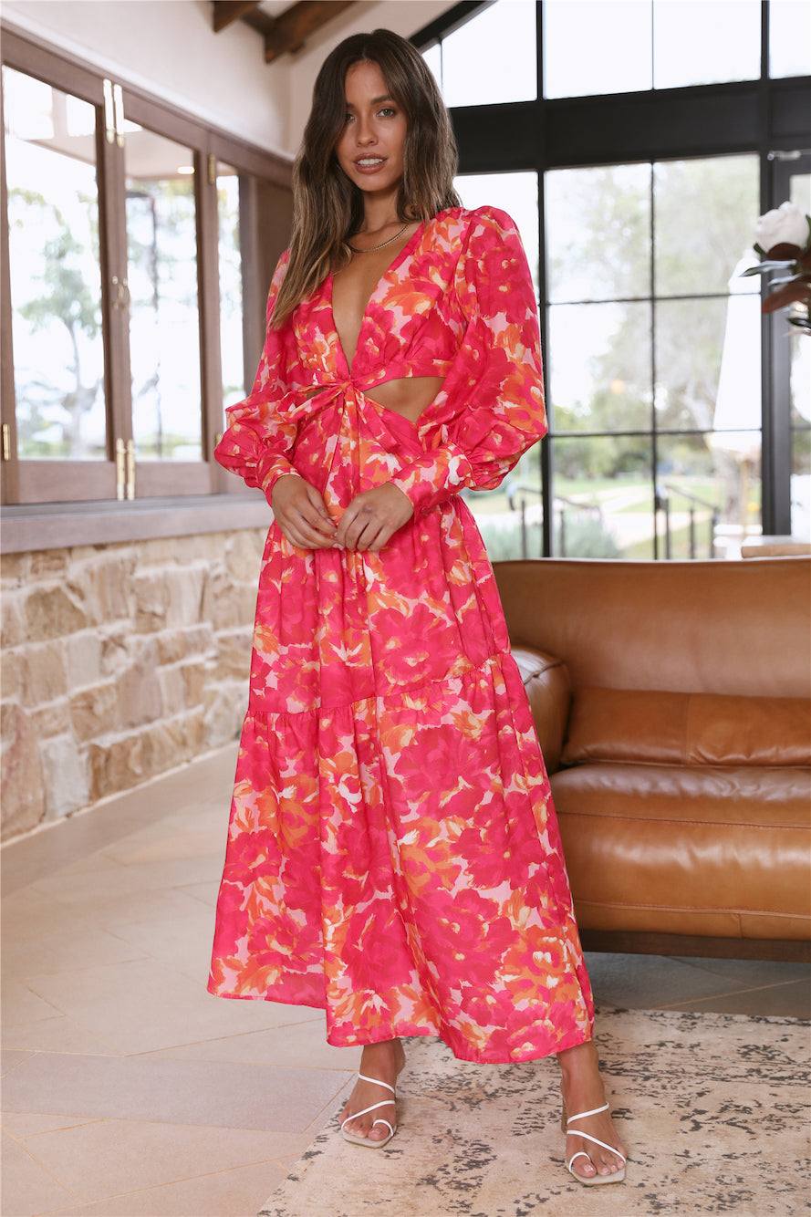 Coastal Walks Maxi Dress Pink