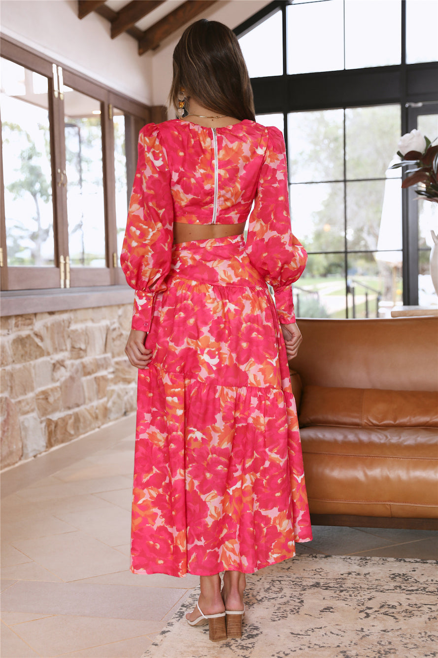 Coastal Walks Maxi Dress Pink