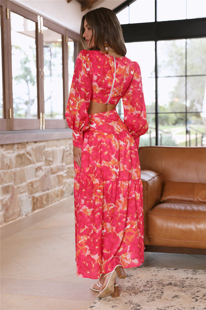 Coastal Walks Maxi Dress Pink