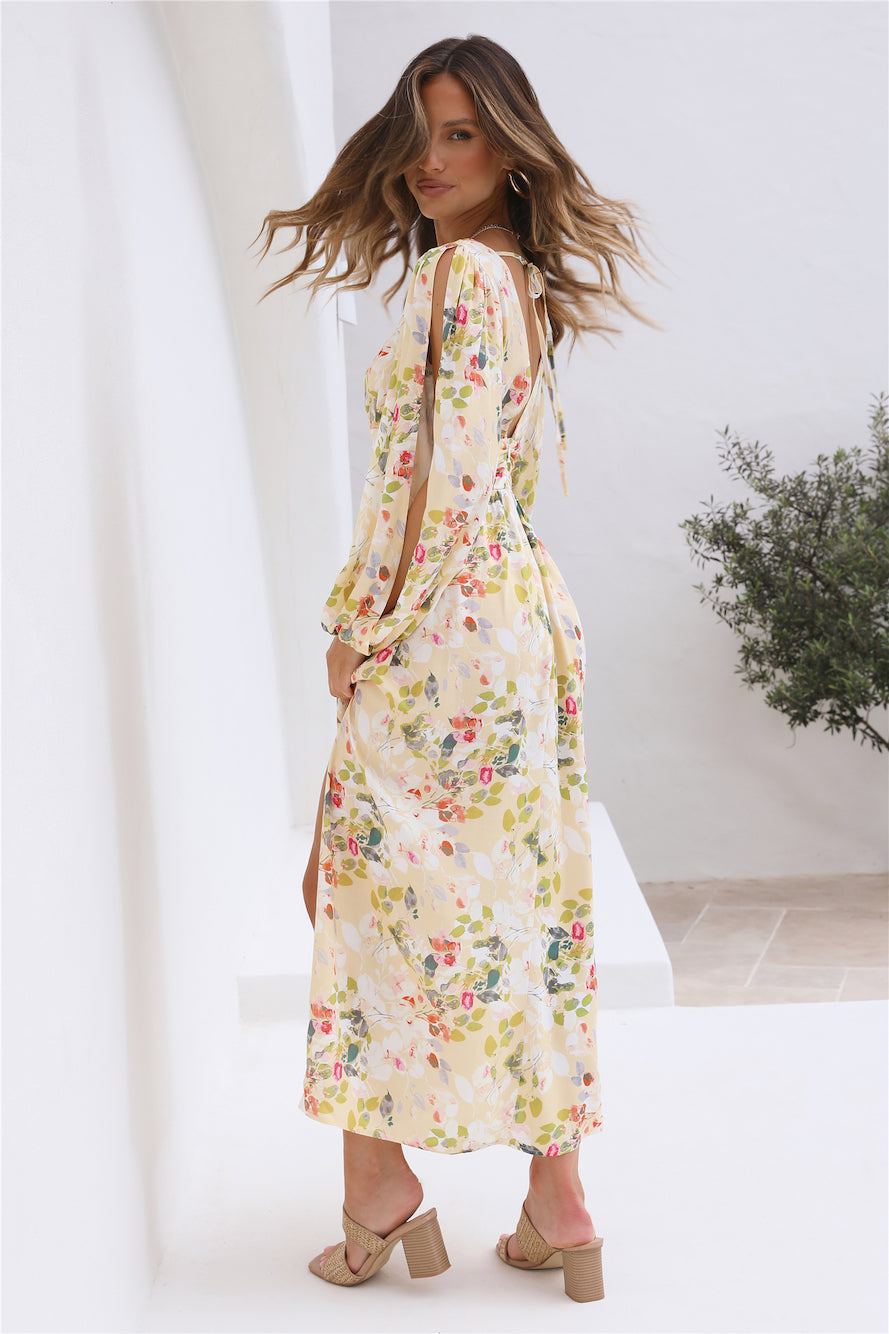 Shining Bright Maxi Dress Yellow