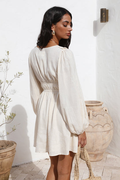 No Need To Talk Dress Beige