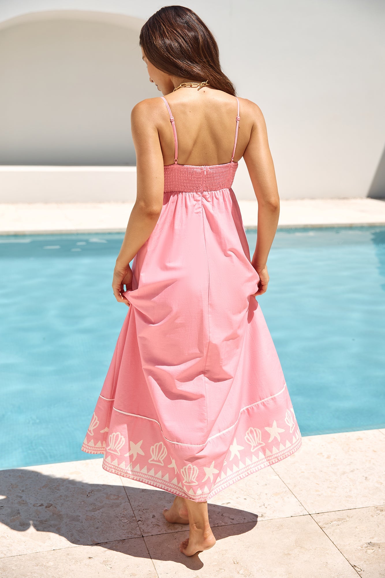 Moving Islands Maxi Dress Pink