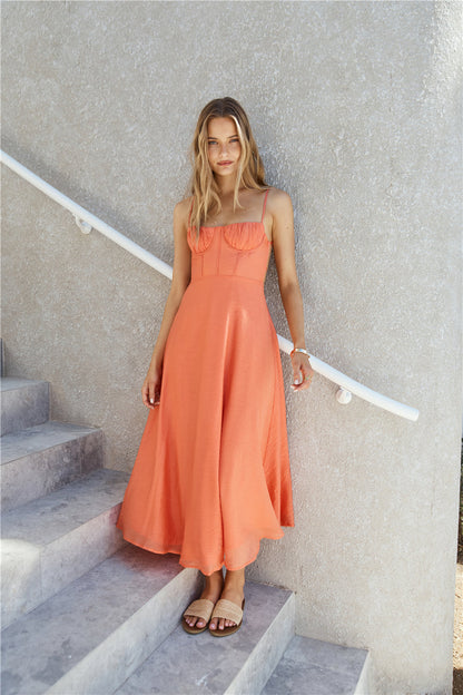 Best Dressed Maxi Dress Orange