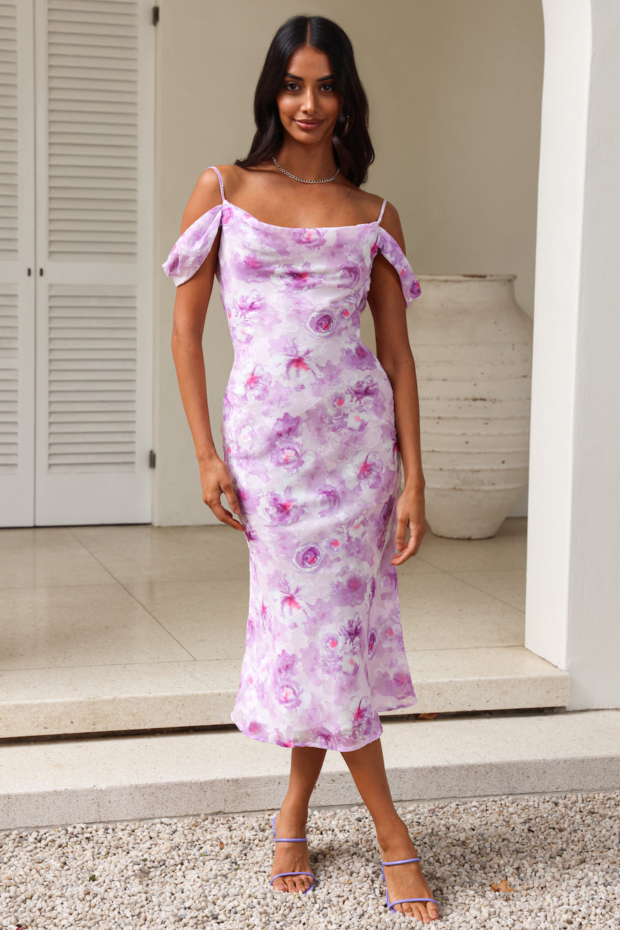 Arctic Chills Midi Dress Purple