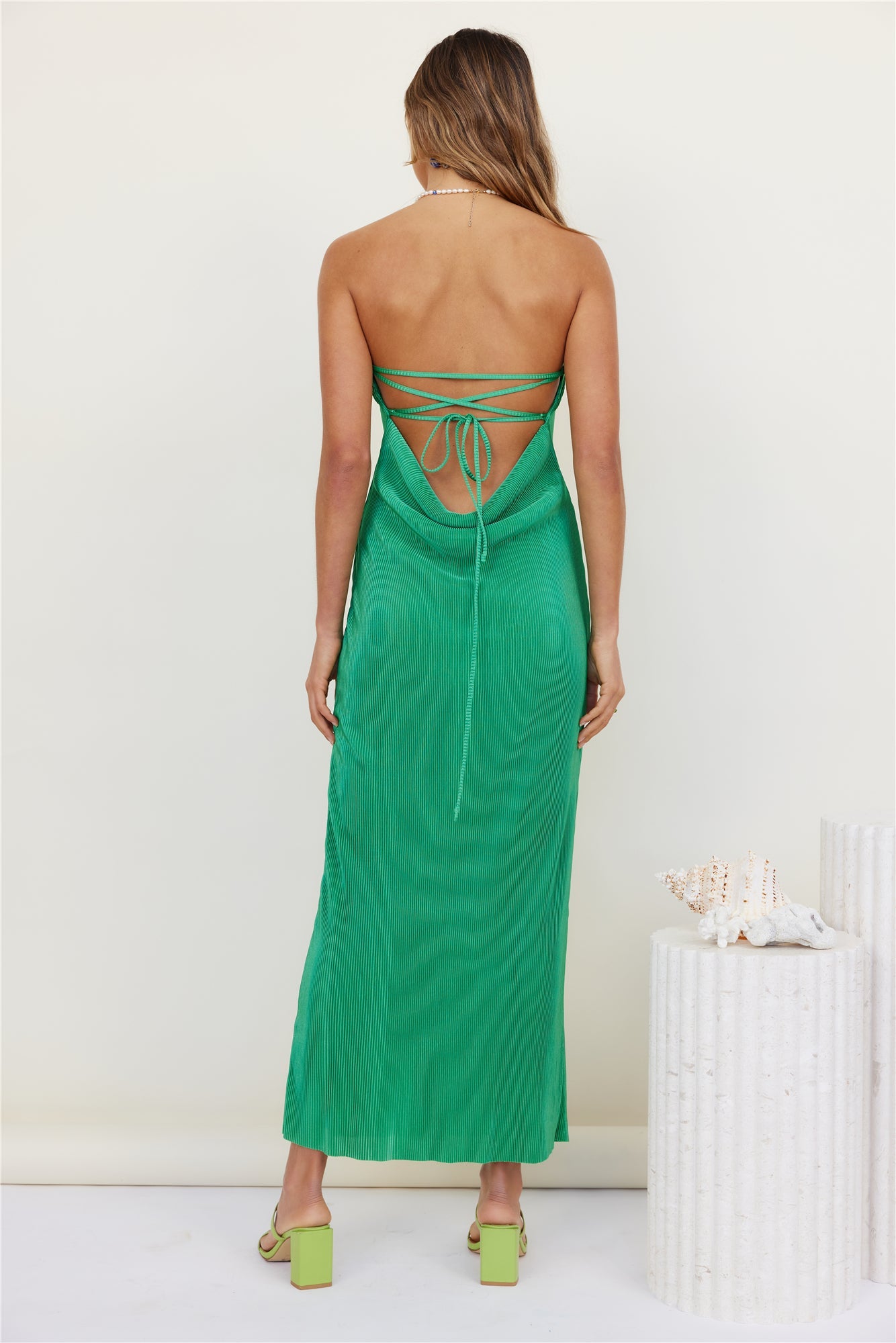 Thinking Of Dusk Maxi Dress Green