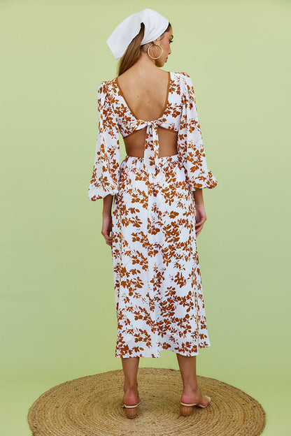 Moments Alone Maxi Dress Brown