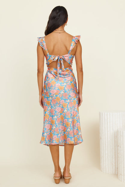 Travelling Souls Midi Dress Blue