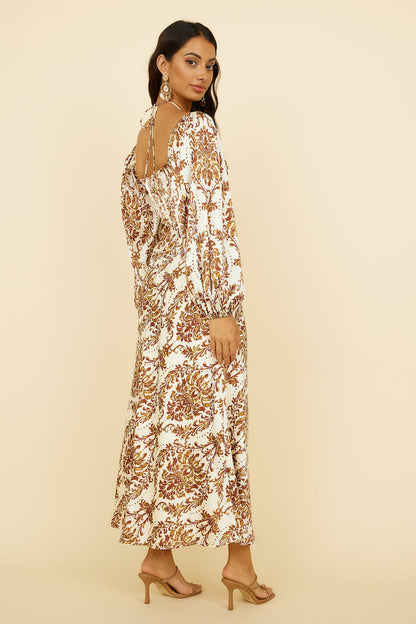 Sugar Cubes Maxi Dress Brown