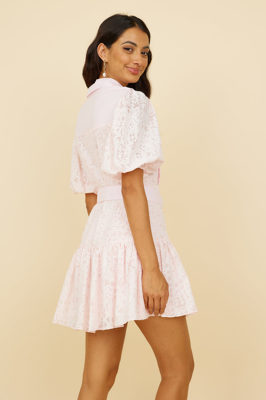 Against The Tides Dress Pink