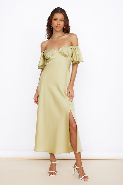 Aurora Skies Maxi Dress Green