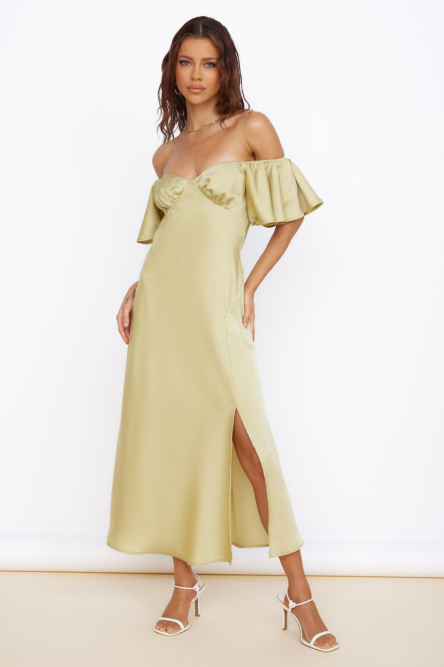 Aurora Skies Maxi Dress Green