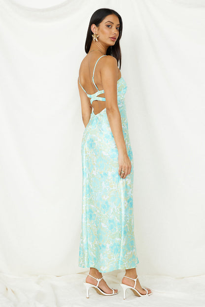 Starry Haze Midi Dress Green