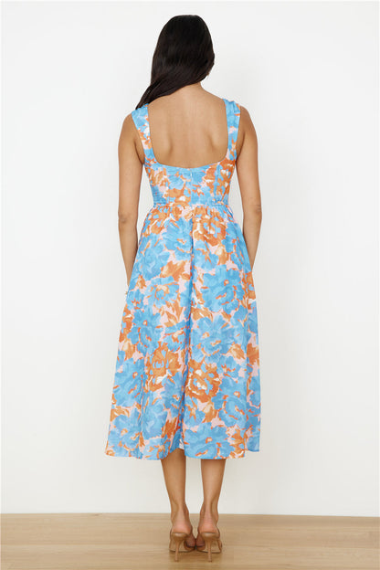 All Day Midi Dress Blue