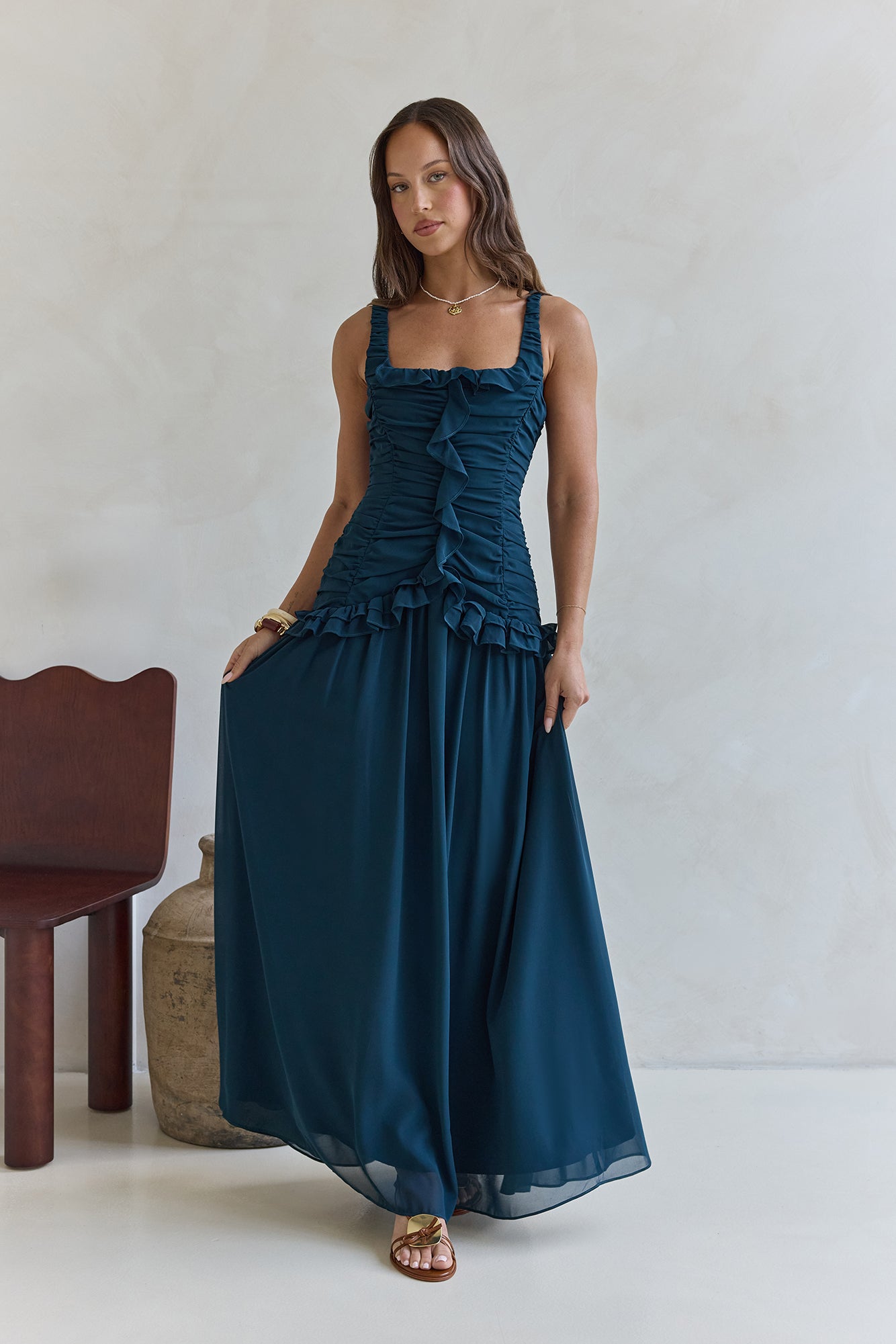 Shoreline Luxe Maxi Dress Green