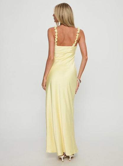 Everlea Frill Maxi Dress Yellow