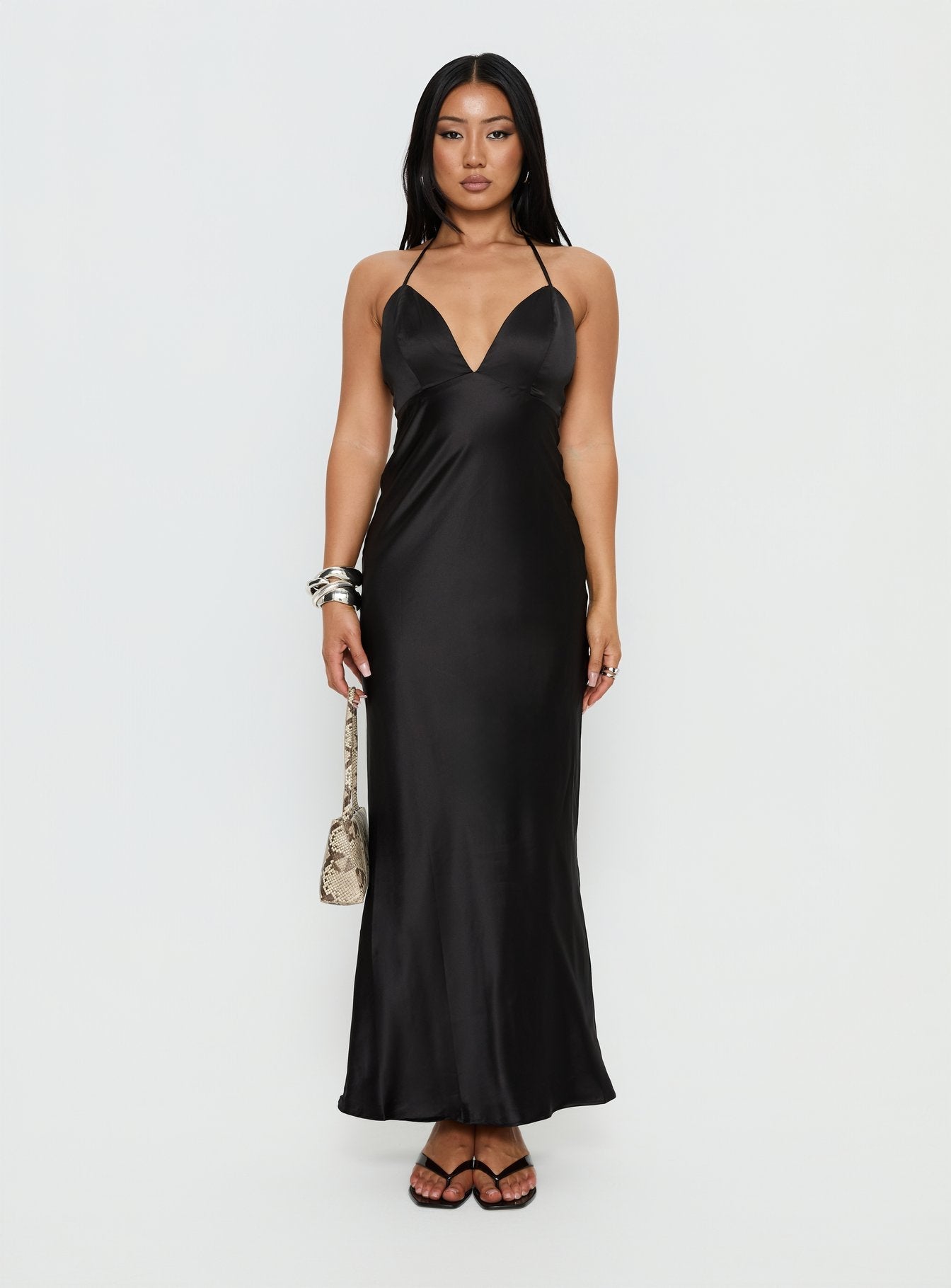 Nayani Halter Maxi Dress Black