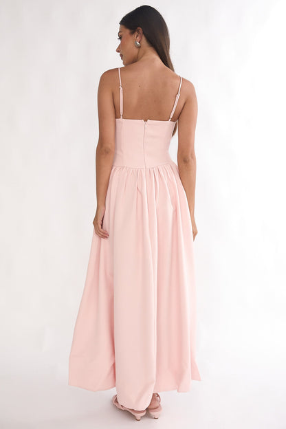 I'm Yours High-Low Hem Maxi Dress Pink