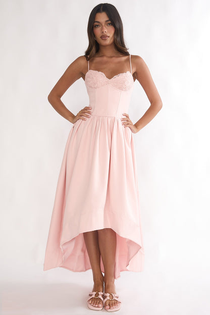 I'm Yours High-Low Hem Maxi Dress Pink
