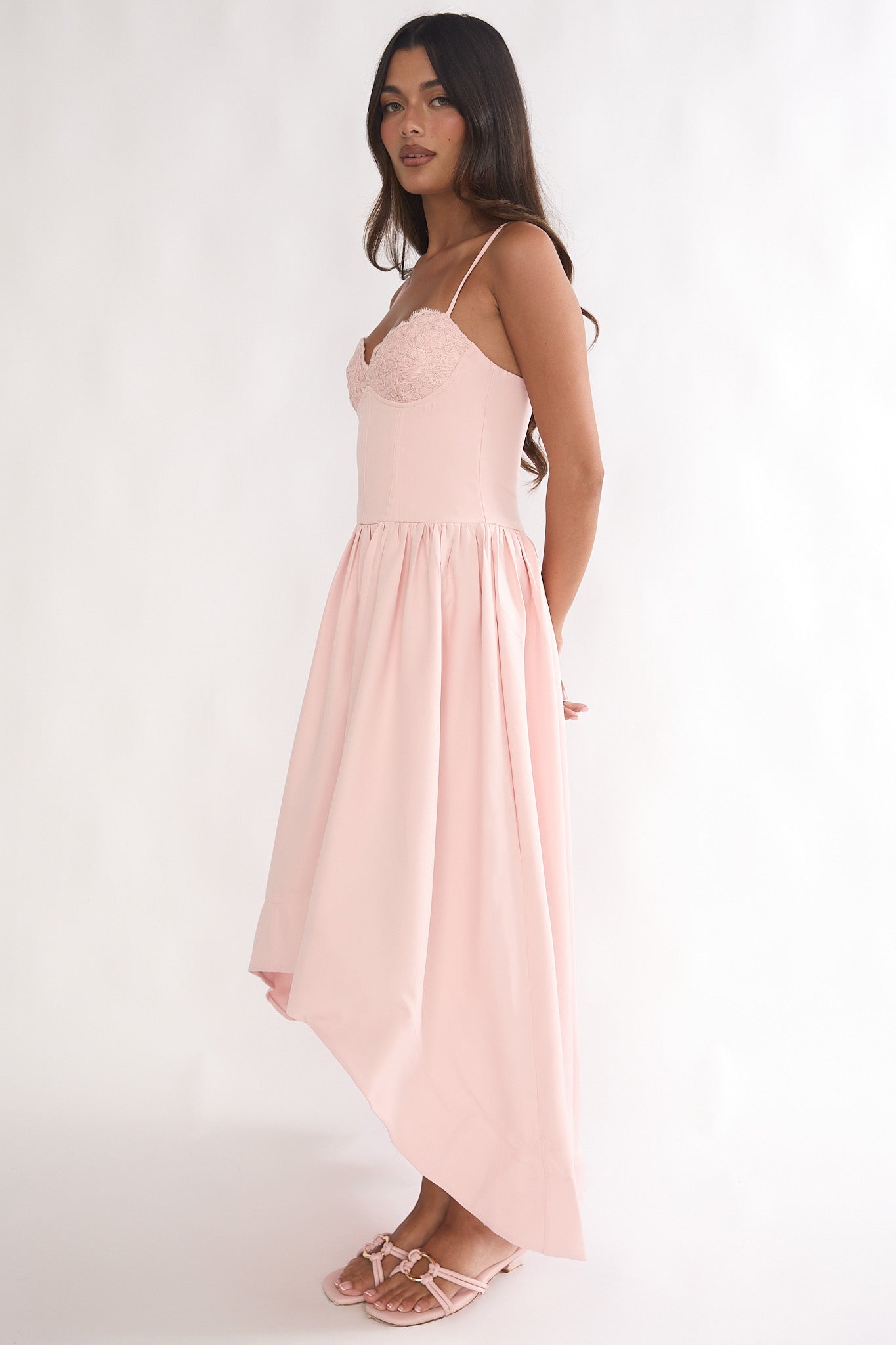 I'm Yours High-Low Hem Maxi Dress Pink