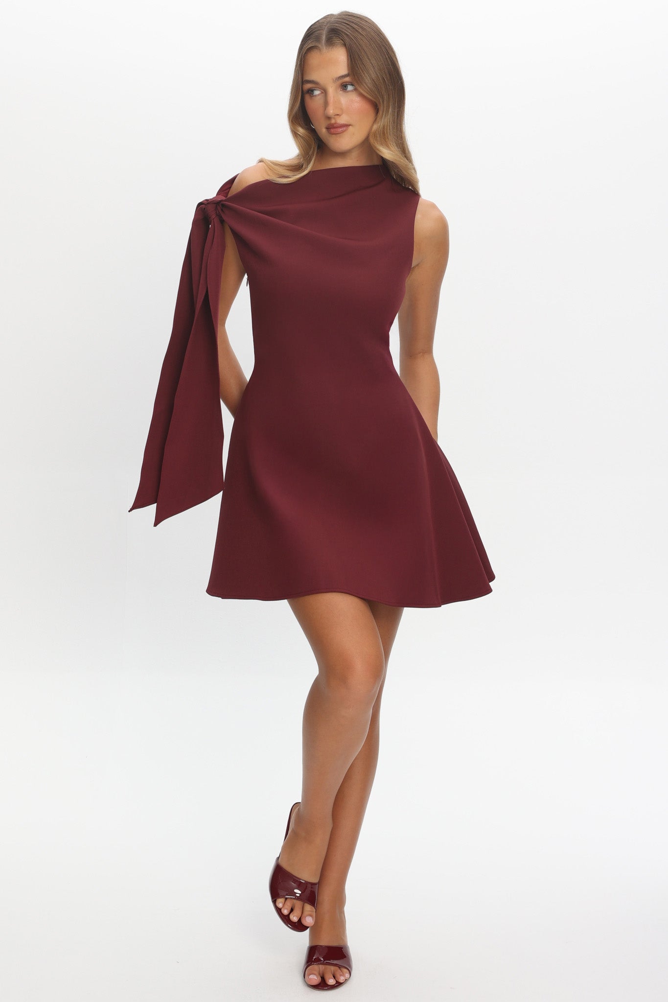 It’s A Match Mini Dress Burgundy