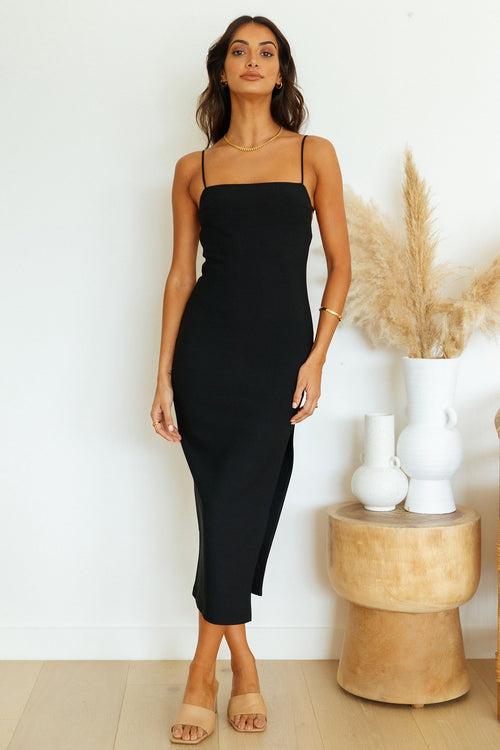 So Far Away Maxi Dress Black