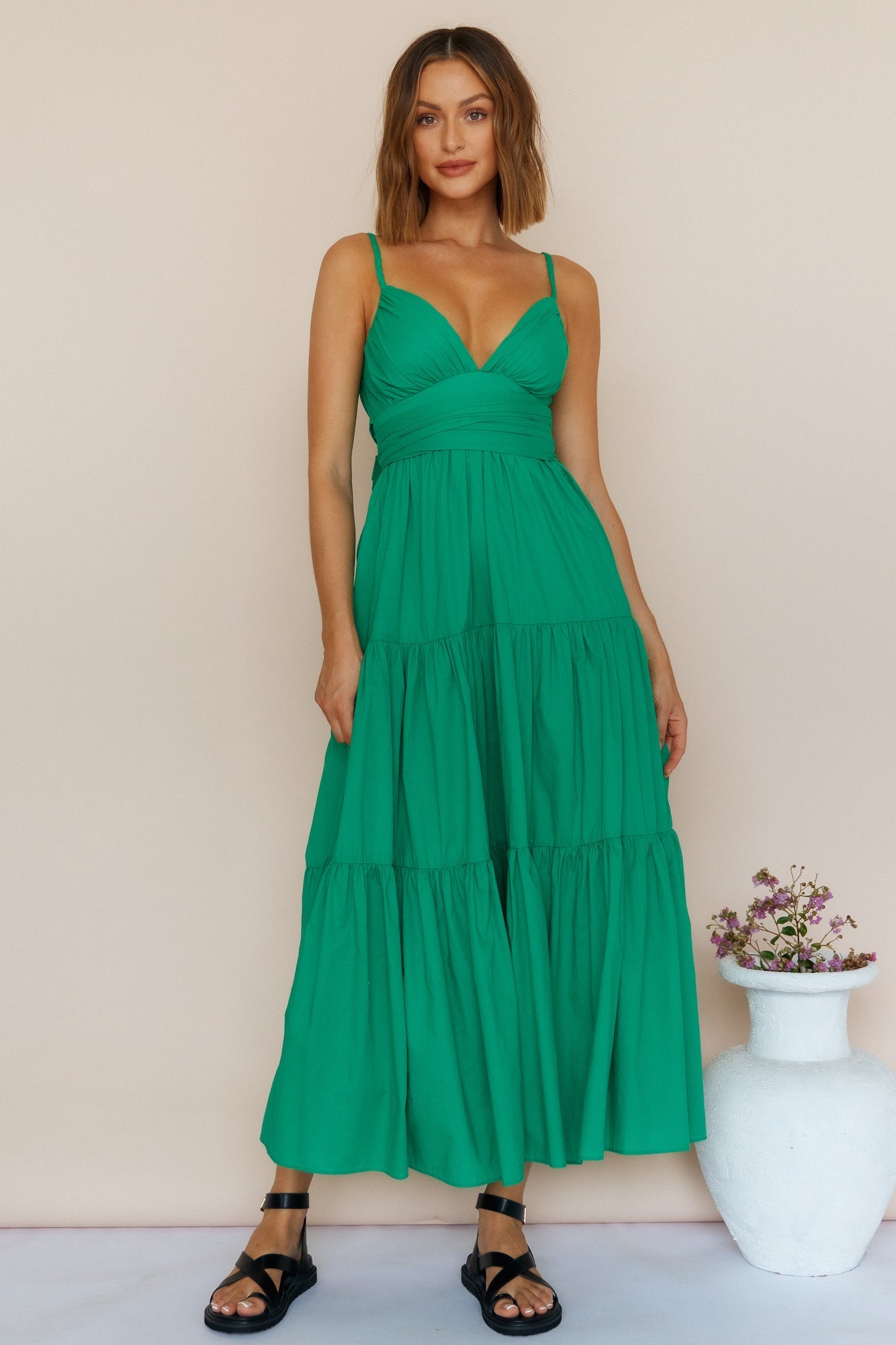 Summer Spotlight Maxi Dress Green