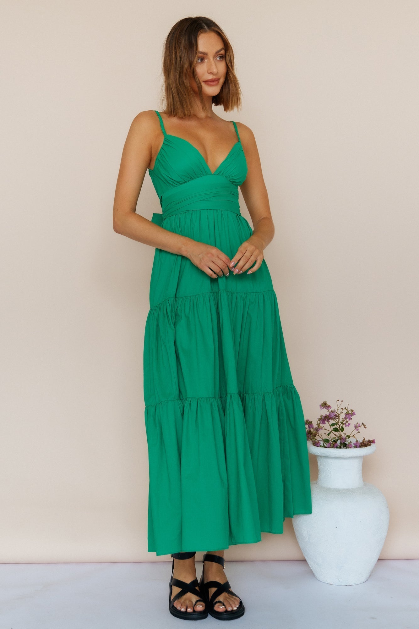 Summer Spotlight Maxi Dress Green