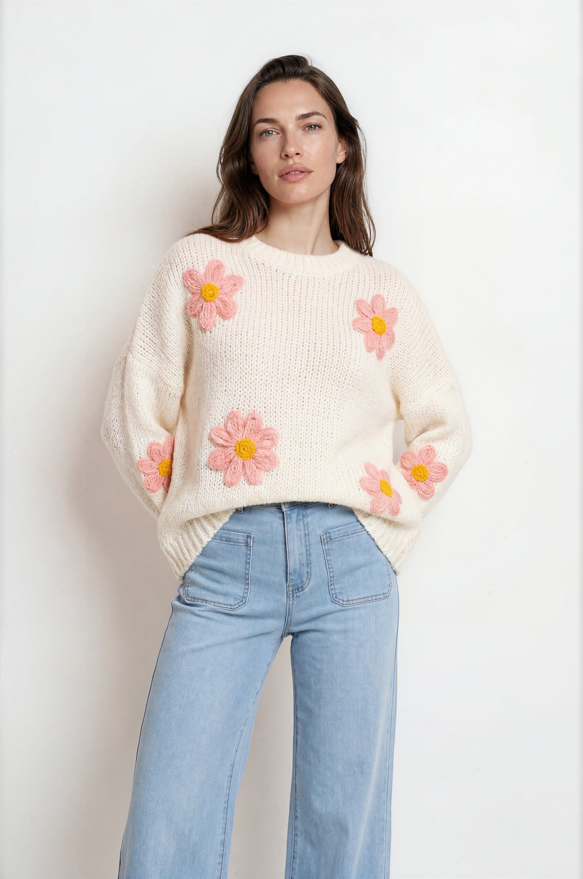 Cindy Wide Leg Jeans in Light Denim