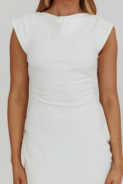 Maysa Cowl Back Maxi Dress Off White