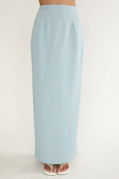 Maelie Column Maxi Skirt Blue