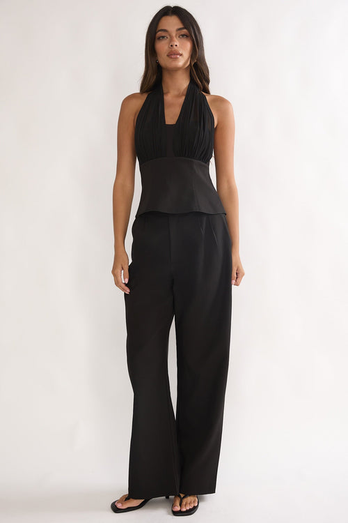 Meri Side Pocket Trouser Pants Black