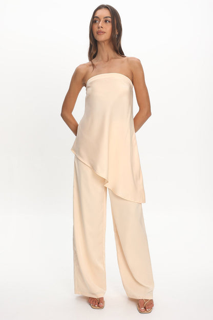 Danita Elastic Waist Pants Vanilla