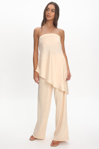 Danita Elastic Waist Pants Vanilla