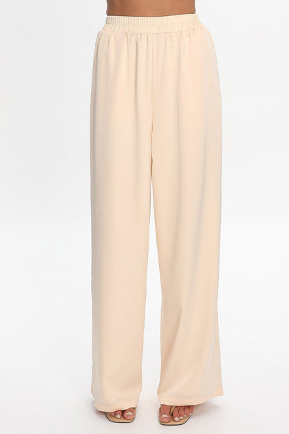 Danita Elastic Waist Pants Vanilla