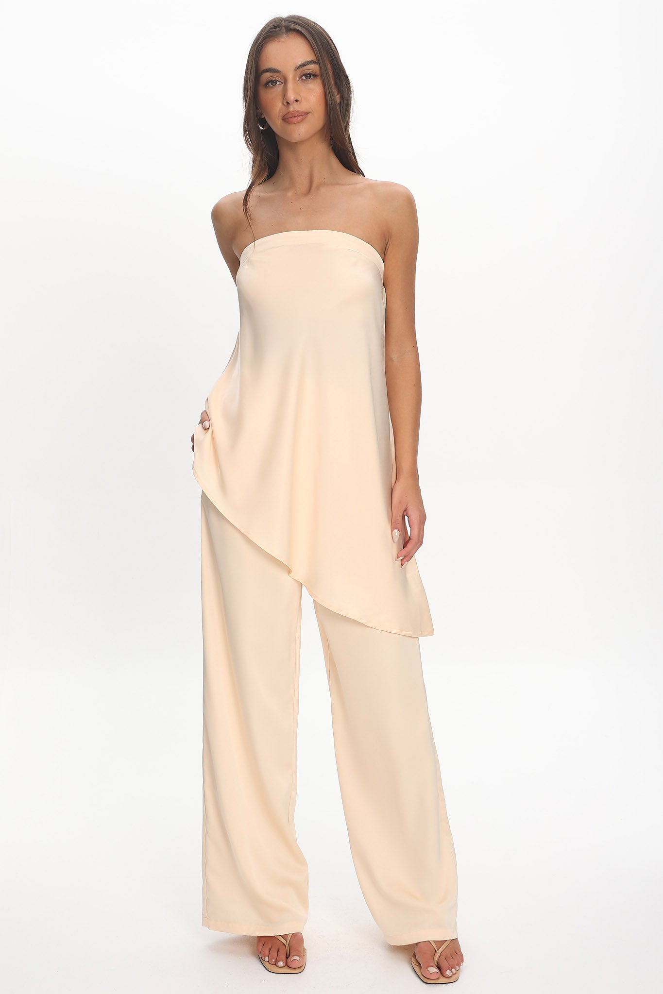 Danita Elastic Waist Pants Vanilla