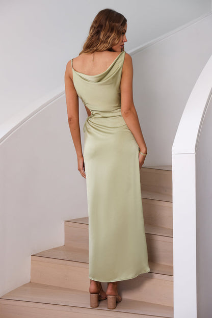 Coastal Reef Maxi Dress Green