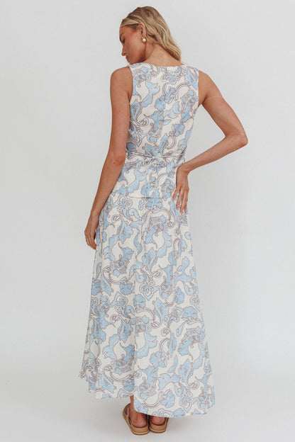 Morning Lights Godet Maxi Skirt Paisley