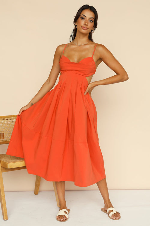 Blazing Sands Maxi Dress Rust