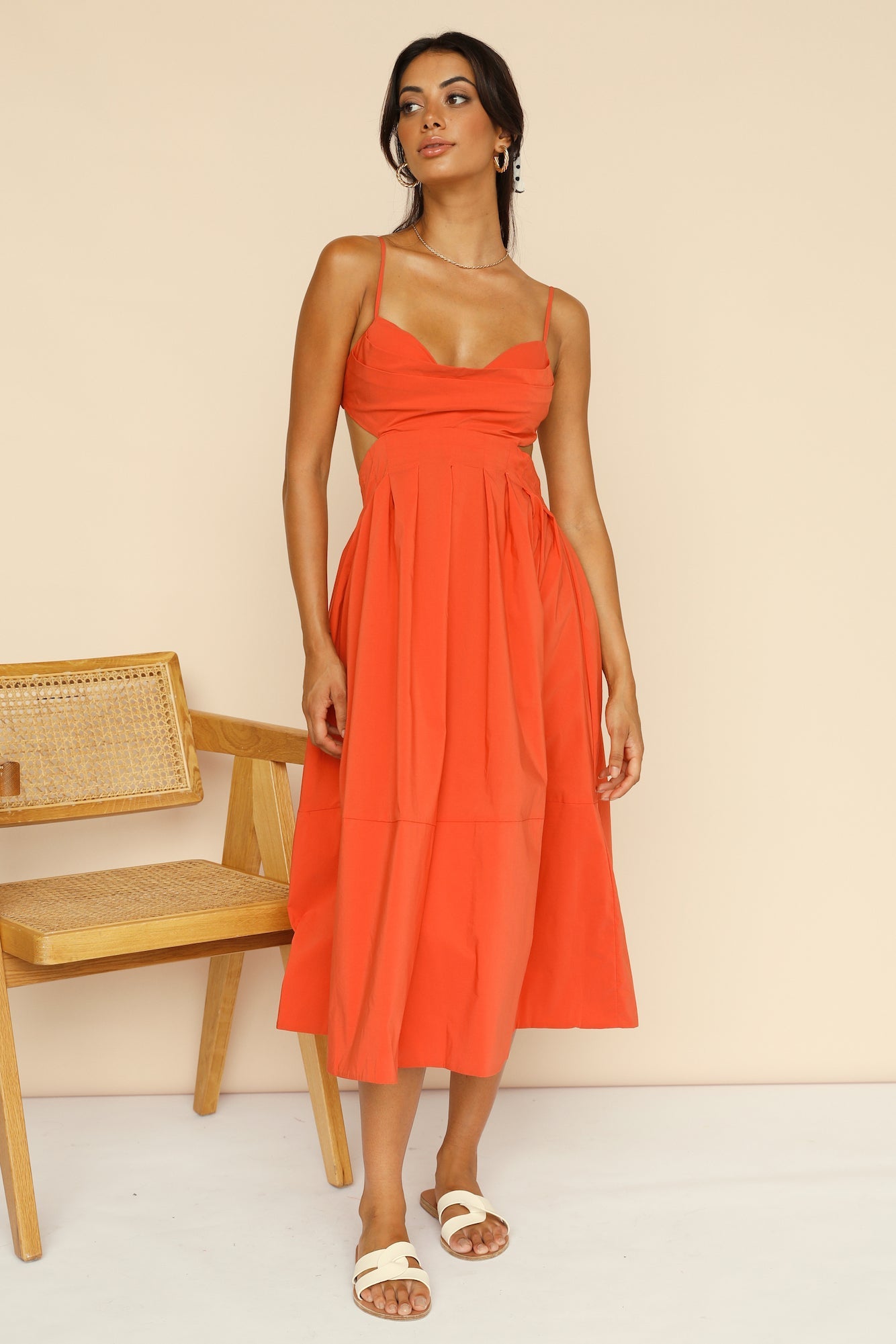 Blazing Sands Maxi Dress Rust
