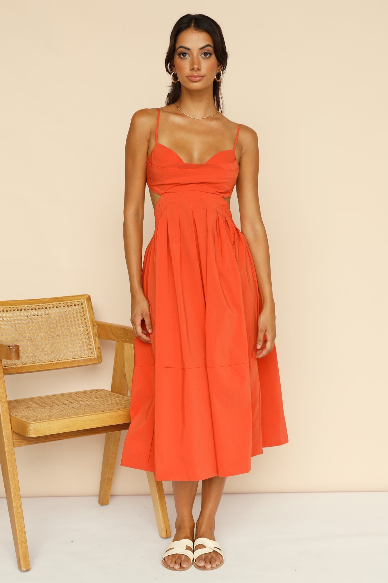 Blazing Sands Maxi Dress Rust