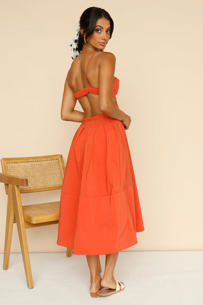 Blazing Sands Maxi Dress Rust